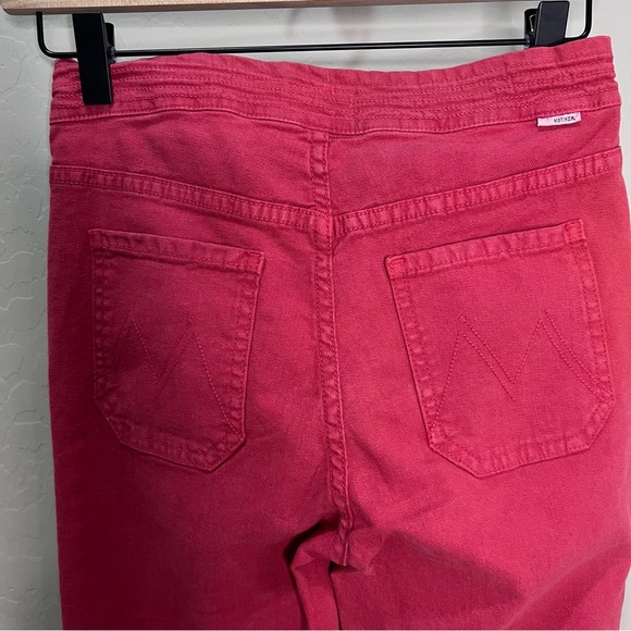 Mother Jeans The Tie Patch Looker Red Skinny Slim Fruit Punch Pants Holiday - Picture 7 of 16